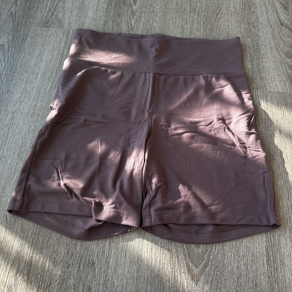 GAP Purple Bike Shorts High Waist Stretchy